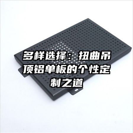 多样选择:扭曲吊顶铝单板的个性定制之道